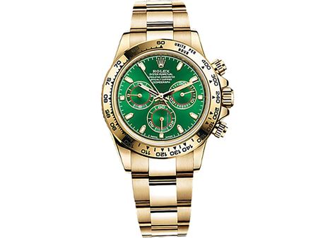 gold rolex daytona green face